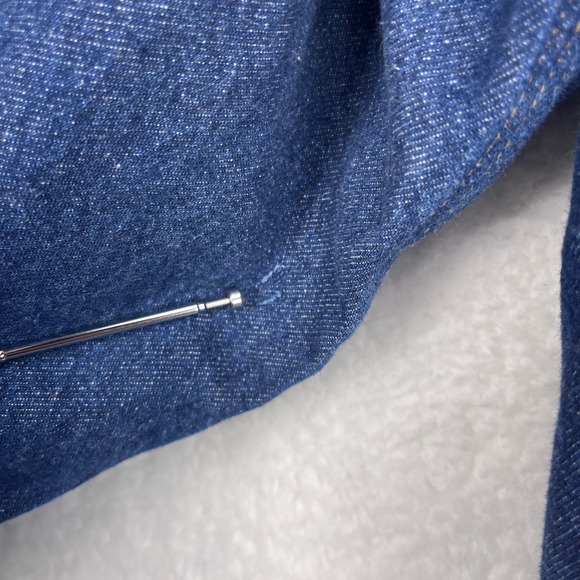 VTG Carhartt Trucker Jacket Aztec Blanket Lined Mens XL PJB008‎ Steel Blue NWT - Picture 15 of 16